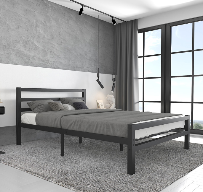 Letto matrimoniale Niki Nero