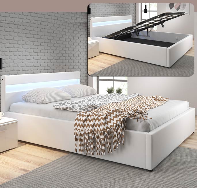 Letto de design Ades bianco