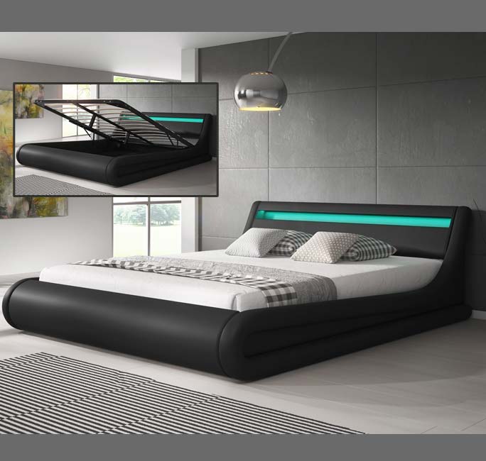 Letto de design Parisina nero