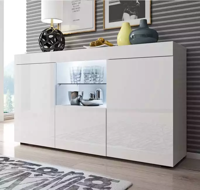 muebles bonitos Credenza Modello Aker Colore Bianco 