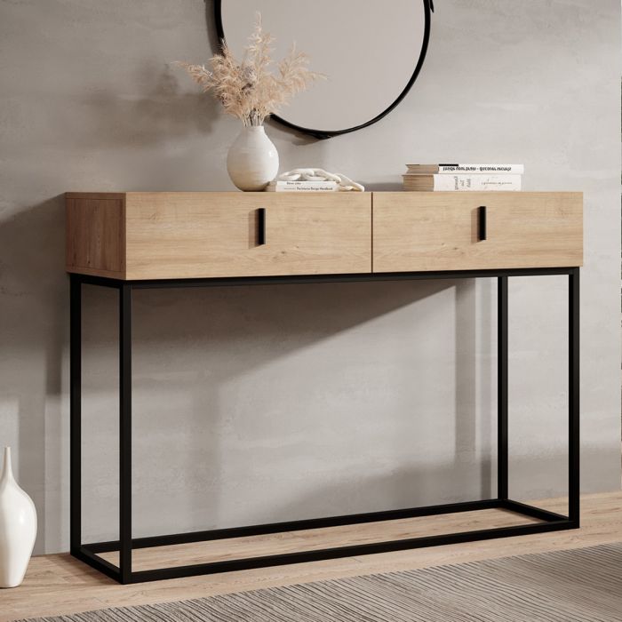 Mobile da ingresso Aron (120 cm) in colore Rovere Eos