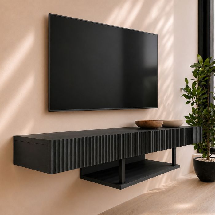 Mobile TV in colore nero 150cm Renzo