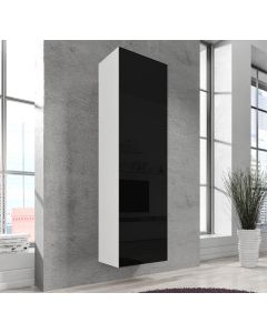 Armadio pensile verticale Nora V4 (40x170cm) bianco e nero