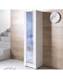 Vetrina modello Luke V5 (40x167cm) colore bianco con piedini standard