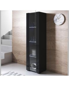 Vetrina modello Luke V5 (40x167cm) colore nero con piedini standard