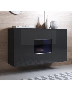 Credenza modello Luke A2 colore nero (120x70x40cm)