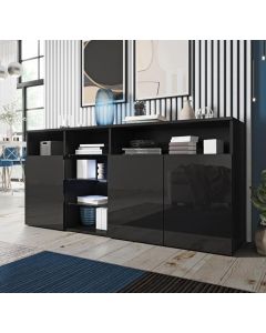 Credenza modello Clark colore nero (150x70x35cm)