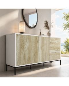 Credenza colore Bianco e Sonoma 150 cm Serena
