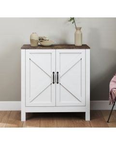 Credenza colore Bianco e Rovere Rustic 80 cm Olivia