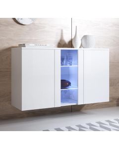 Madia moderna modello Luke A1 colore bianco (120x70x40cm)