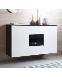 Credenza modello Luke A2 colore nero e bianco (120x70x40cm)