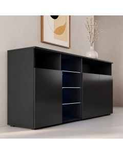 Credenza modello Clark colore nero (150x70x35cm)
