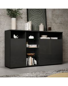 Credenza modello Clark L colore nero (150x82x40cm)