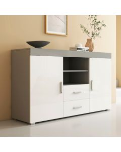 Credenza modello Roque colore grigio e bianco