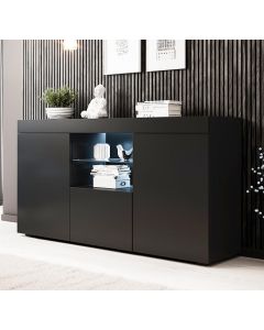 Credenza modello Natolia colore nero opaco 150 x 83 cm.