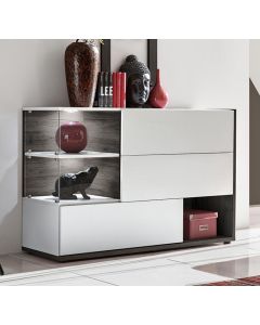 Credenza modello Odin colore bianco e gris Sidney (120x77x40cm)