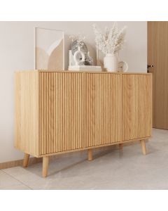 Credenza colore Rovere Alba 120 cm con ante scanalate Renzo