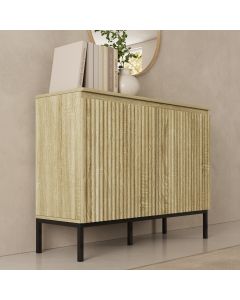 Credenza scanalata modello Logan 2 ante colore Sonoma