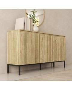 Credenza scanalata modello Logan 3 ante colore Sonoma