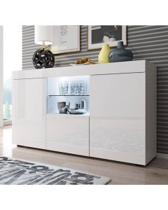Credenza modello Sefora colore bianco lucido (135x73x34cm)