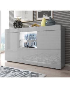 Credenza modello Sefora colore grigio lucido (135x73x34cm)