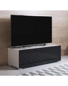 Mobile TV modello Luke H1 (100x32cm) colore bianco e nero con piedini standard