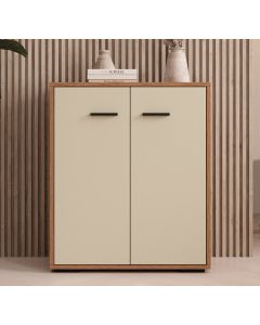 Credenza piccola colore Noce Ambar e Beige 71 cm Lander L2