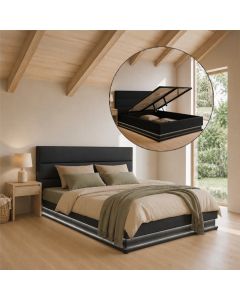 Letto contenitore di design Nitas in colore nero (160x200cm)
