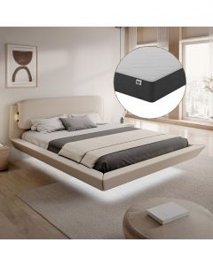 Letto sospeso Diana con materasso in beige (180x200 cm)