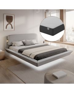Letto sospeso Diana con materasso in grigio (160x200cm)
