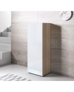 Armadio modello Luke V1 (40x128cm) colore sonoma y bianco con piedini standard