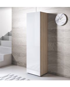 Armadio modello Luke V4 (40x167cm) colore sonoma e bianco con piedini standard 