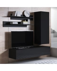 Mobile componibile Luke 1B nero (1,6m)