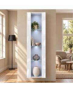 Vetrina pensile verticale Nora V5 (40x170cm) bianco