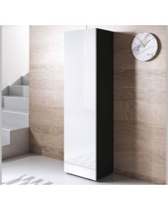 Armadio modello Luke V4 (40x167cm) colore nero y bianco con piedini standard