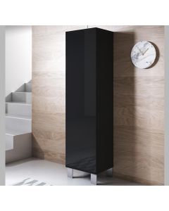 Armadio modello Luke V4 (40x177cm) colore nero con piedini in alluminio