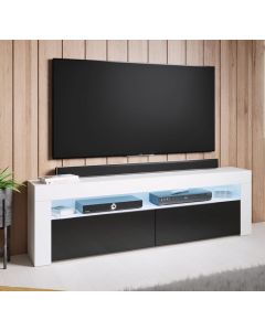 Mobile TV modello Aker (140x50,5cm) colore bianco e nero