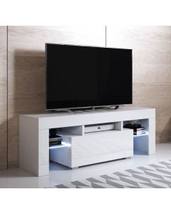 Mobile TV modello Elio (130x45cm) colore bianco con LED
