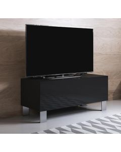 Mobile TV modello Luke H1 (100x42cm) colore nero con piedini in aluminium
