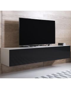 Mobile TV modello Luke H2 (160x30cm) colore bianco e nero