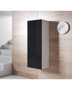 Armadio pensile modello Luke V1 (40x126cm) colore bianco e nero