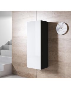 Armadio pensile modello Luke V1 (40x126cm) colore nero e bianco