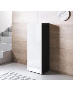 Armadio modello Luke V1 (40x128cm) colore nero y bianco con piedini standard