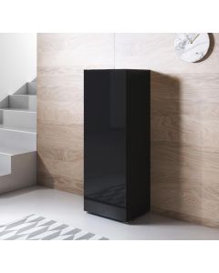 Armadio modello Luke V1 (40x128cm) colore nero con piedini standard