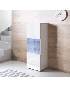 Vetrina modello Luke V3 (40x128cm) colore bianco con piedini standard