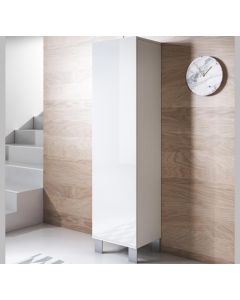 Armadio modello Luke V4 (40x177cm) colore bianco con piedini in alluminio