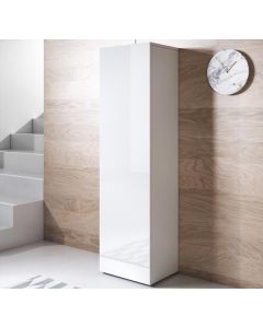 Armadio modello Luke V4 (40x167cm) colore bianco con piedini standard