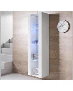 Vetrina pensile modello Luke V5 (40x165cm) colore bianco