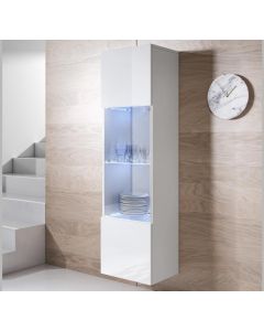 Vetrina pensile modello Luke V6 (40x165cm) colore bianco