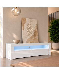 Mobile TV modello Aker (140x50,5cm) colore bianco